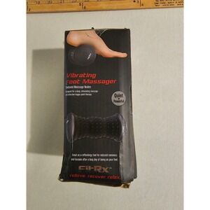 FitRx Vibrating Foot Massager Black Textured Nodes Trigger Point Relief